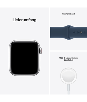 apple watch se 40mm aluminium silber sportarmband abyssblau  2