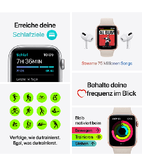 apple watch se aluminium sportarmband space graumitternacht sportarmband 40 mm  2
