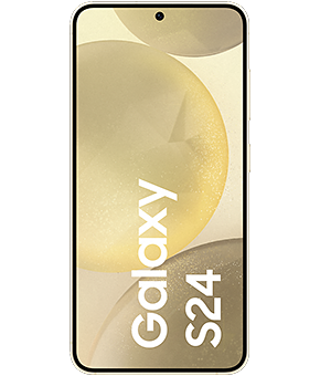 Samsung Galaxy S24 Amber Yellow vorne Samsung Galaxy S24 Amber Yellow vorne